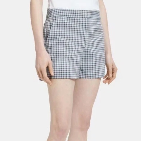 Theory Plaid Blue Black Tailored Short Size 00
Dressy office comfort stylish - Picture 1 of 9
